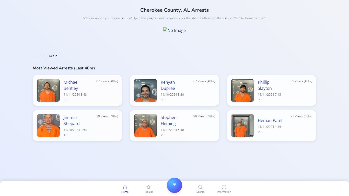 Cherokee County, AL Arrests - Public Jail Records