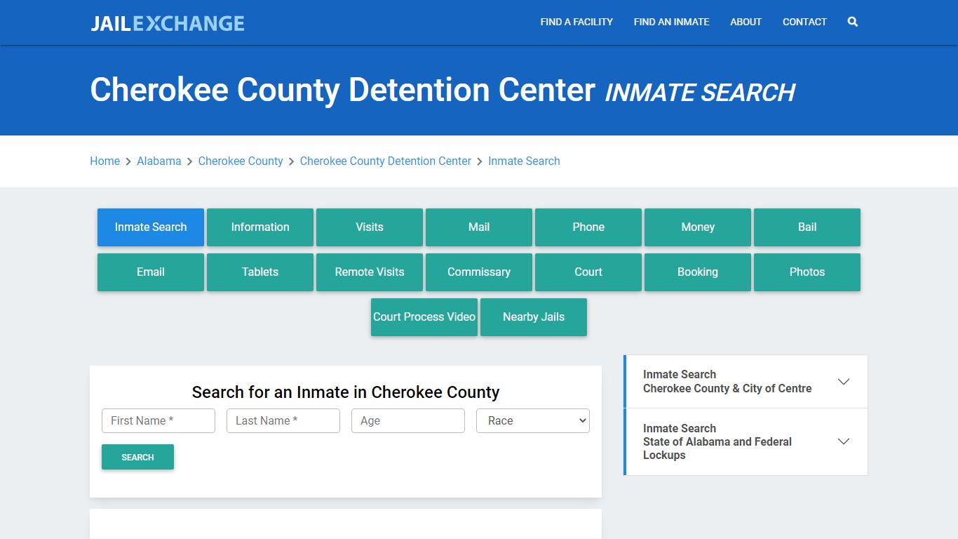 Cherokee County Detention Center Inmate Search - Jail Exchange