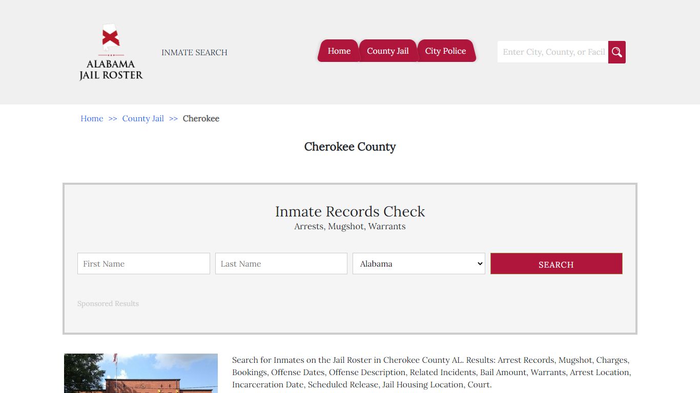 Cherokee County - Alabama Jail Inmate Search